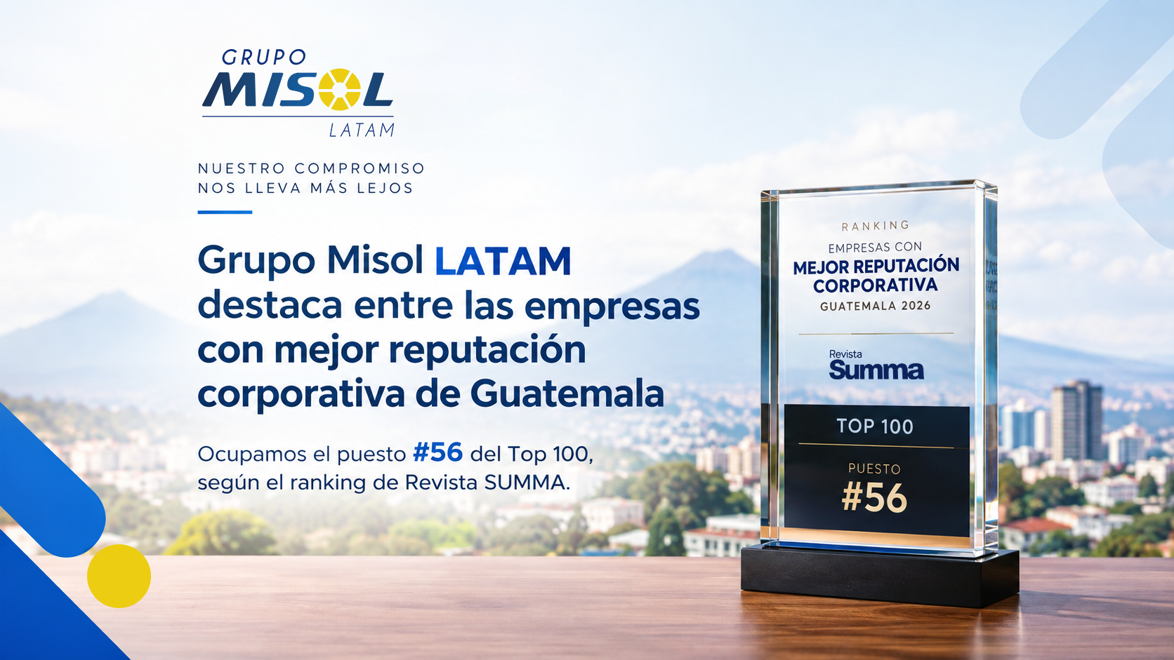 Grupo Misol LATAM destaca entre las empresas con mejor reputación corporativa de Guatemala en 2026